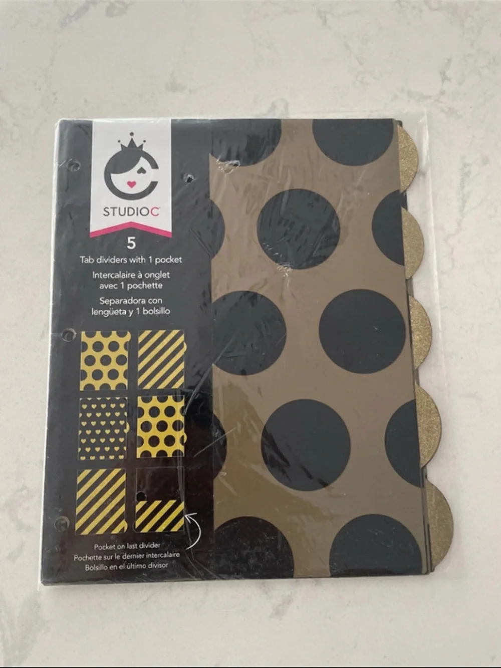 Studio C 5 Tab Dividers with 1 Pocket